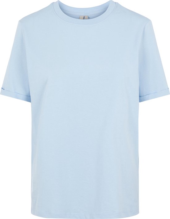 Foto: Pieces pcria ss fold up solid tee noos bc kentucky blue vrouwen maat xs