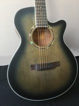 Bullfighter D4019 BS western folkgitaar uit walnotenhout! Blackburst, met cutaway,