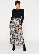 LOLALIZA Maxi rok met kleurrijke bloemenprint - Veelkleurig - Maat M