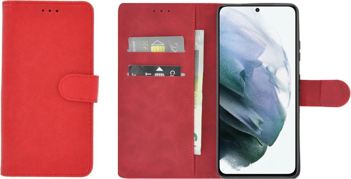 Samsung Galaxy S21 Plus Hoesje - BookCase - Samsung S21 Plus Wallet Cover Rood