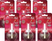 Glade Electric Peaceful Rose & Wood Luchtverfrisser Navulling Voordeelbox - 6 Stuks