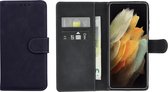 Samsung Galaxy S21 Ultra Hoesje - Book Case Wallet Zwart Cover