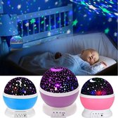 Verlichting - Kindernachtlampje - Sterrenhemel - Kinderen - Slaapkamer - paars