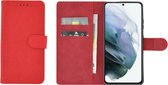 Samsung Galaxy S21 Hoesje - Book Case Wallet Rood Cover