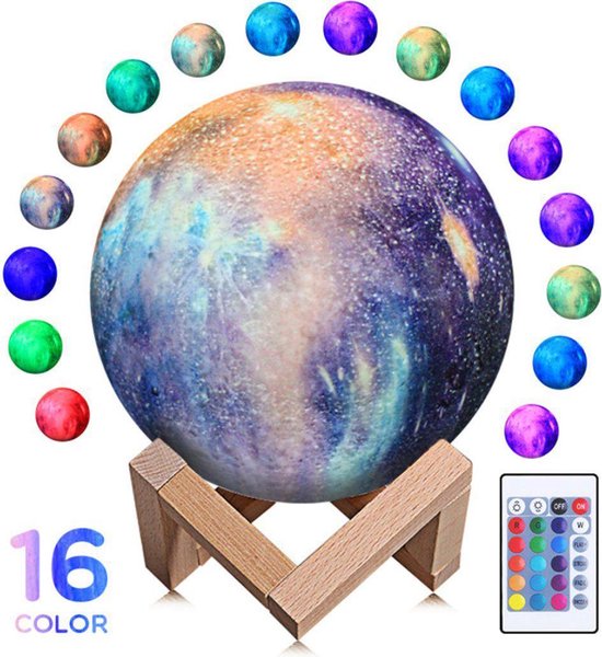 3D LED NachtLampje Planeet - Met Afstandsbediening — afbeelding 2