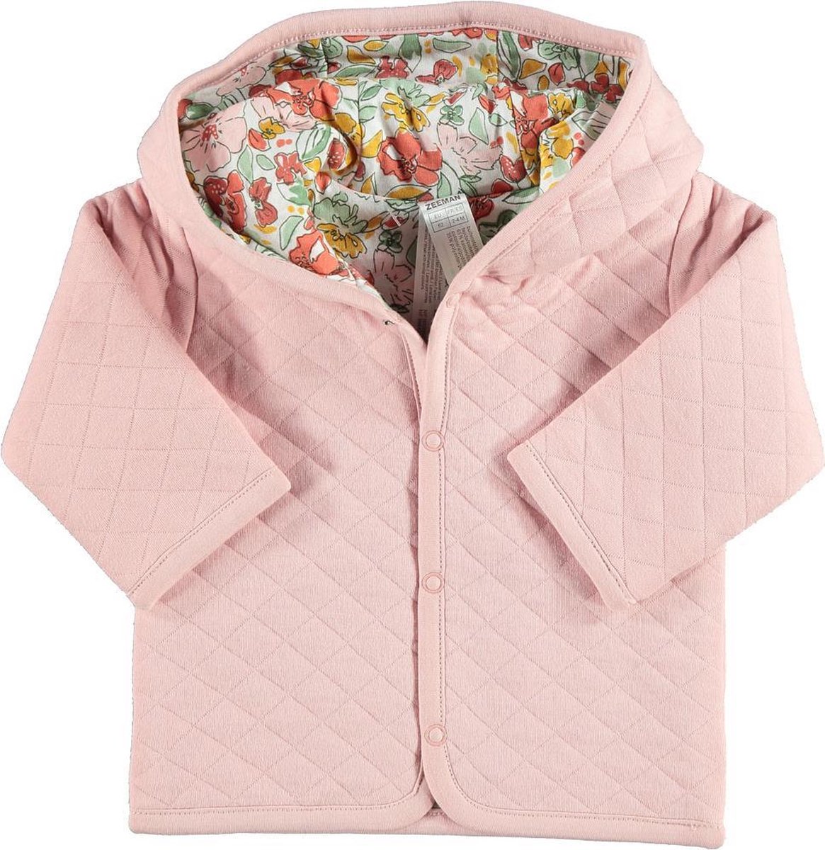Zeeman new born reversible jas - roze - maat 62