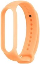 Siliconen Smartwatch bandje - Geschikt voor  Xiaomi Mi Band 5 siliconen bandje - lichtgevend oranje - Horlogeband / Polsband / Armband