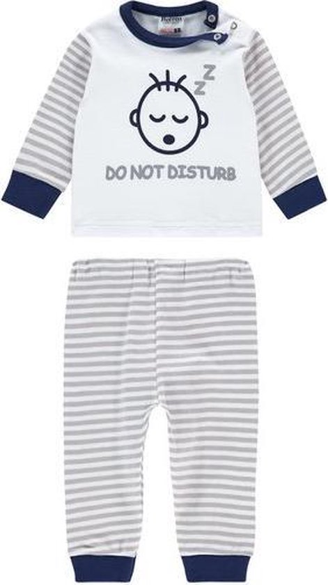 Beeren Baby pyjama Do not Disturb Grijs
