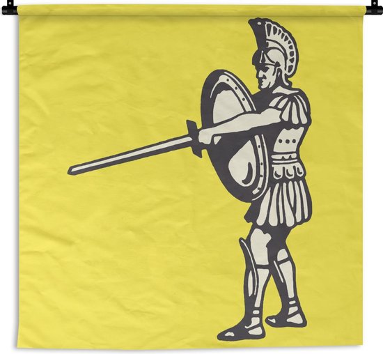 Wandkleed Soldaten illustratie - Een illustratie van een Romeinse soldaat  Wandkleed... | bol.com