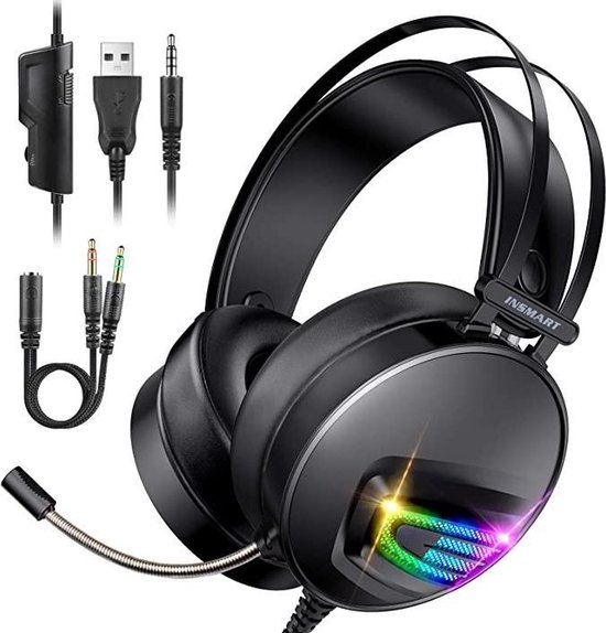 headset ps4 draadloos – ZINAPS® PS4 Headset. PC Gaming Headset Auch für Nintendo Switch. Xbox One & Laptop. 3.5mm PS4 Kopfhörer mit Mikrofon….