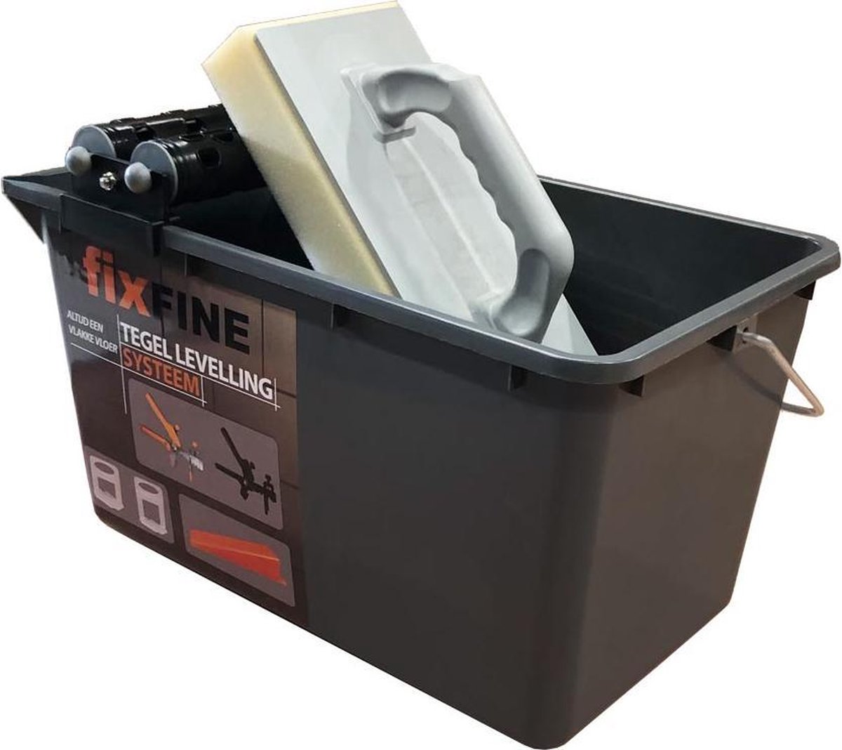 Fixfine 20 liter - sponsbak - schoonmaakbassin- gratis inwasspaan