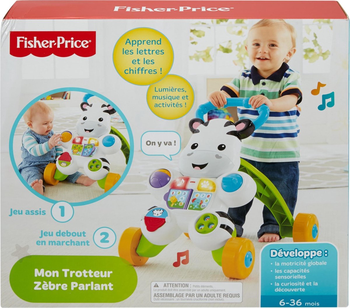 Fisher Price Loop-met-mij Zebra - Franstalig — afbeelding 2