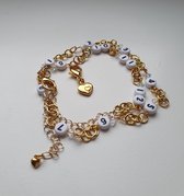 Voedingsarmband Love Gold - Moeder armband om tijdschema voeding baby bij te houden - kraam cadeau sieraad - geschenk moeder - mama armband - hulpmiddel bij (borst) voeding - kerst