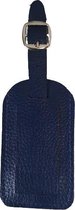 Kofferlabel Leer - Blauw - Bagagelabel - Reislabel - Travel Tag