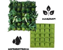 Verticale tuin - Hangende plantenzak - Moestuin - Kruidenmuur - Plantenmuur - Hangende tuin - Hangtuin - Plantenbak | Groen | 25 ruime vakken | 1x1 m | Waterbestendig Verticale tuin - Hangende plantenzak - Moestuin - Kruidenmuur - Plantenmuur - Hangende tuin - Hangtuin - Plantenbak | Groen | 25 ruime vakken | 1x1 m | Waterbestendig