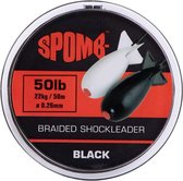 Spomb Braided Shockleader - Black - 22kg - 50lb - 0.26mm - 50m - Zwart