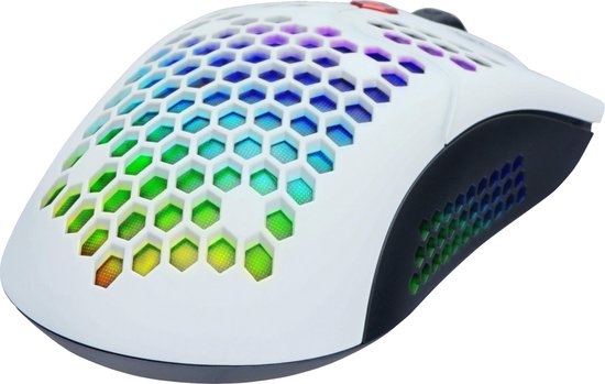 Afstoting Panter brandwonden Honeycomb Gaming Muis - Wit - Stille Game Muis - 800 TOT 12.000 DPI - RGB  verlichting... | bol.com