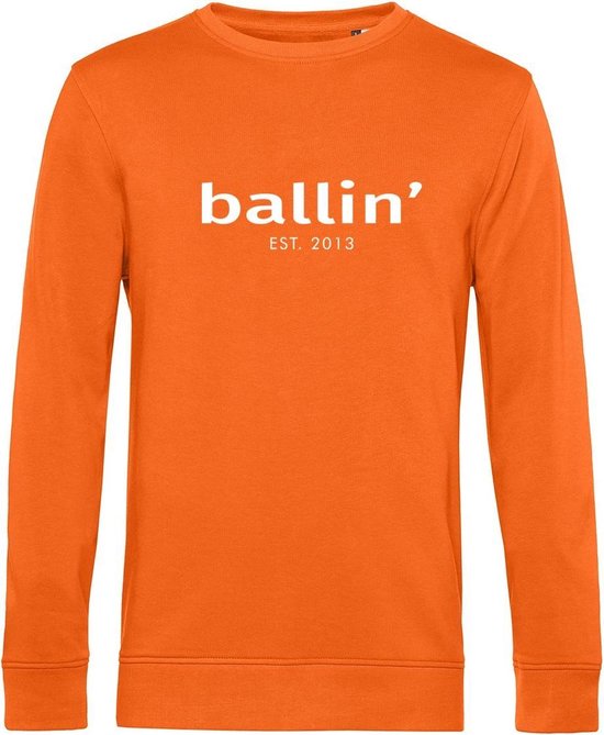 Ballin Est. 2013 - Heren Sweaters Basic Sweater - Oranje - Maat XS