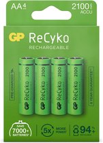 GP ReCyko Rechargeable AA batterijen (2100mAh) - 4 stuks