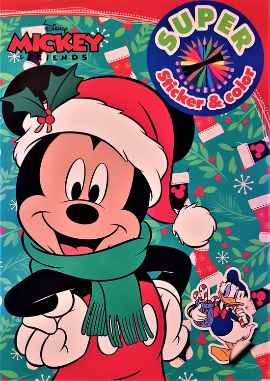 Bol Com Disney Mickey Mouse Kleurboek Met Stickers Kerst Editie