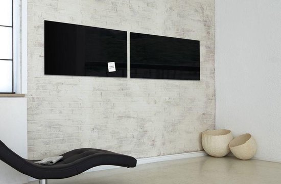 Sigel glasmagneetbord - Artverum - 91x46cm - zwart - SI-GL145 - Sigel