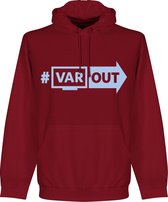 VARout Hoodie - Maroon Rood/ Lichtlbauw - L