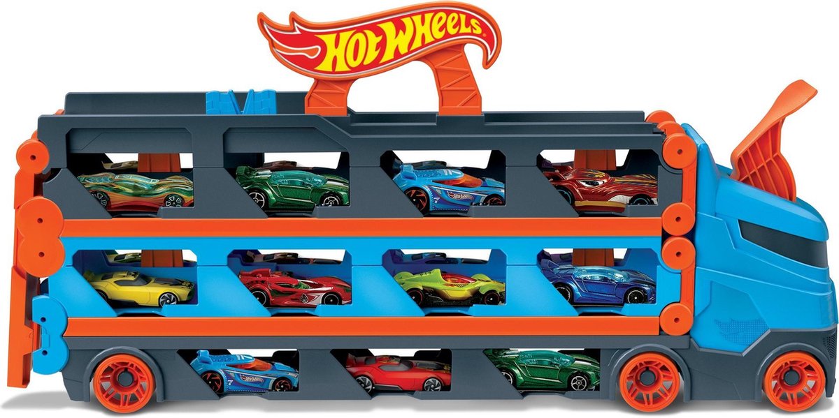 Hot Wheels Speedway Racebaanlanceerder - Vrachtwagen en Racebaan