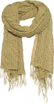 Sjaal beige - 100% Wol - beige basket weave sjaal