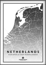 Land map Kaart Nederland 21x30 posters