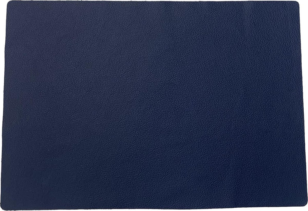 Xapron leren placemat Bovine - Set van 4 stuks - Kleur Navy (donkerblauw) - 43 x 30 cm - Handgemaakt