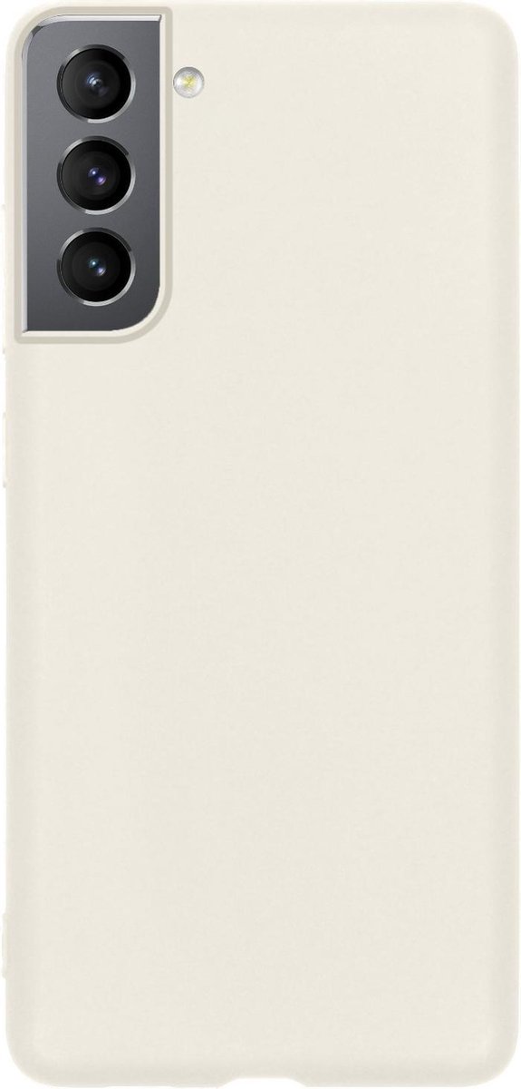 Hoes - Geschikt voor Samsung Galaxy S21 Plus - Sterk & Shockproof - Hoesje Cover - Siliconen Case - Wit