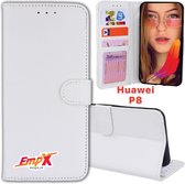 EmpX Telefoonhoesje - Book Case - Geschikt Voor Huawei P8 - Wit
