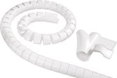 Hama Cable Bundle Tube Easy Cover, 1.5 m, 30 mm, white