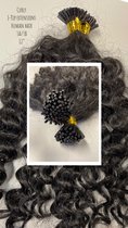 50 stuk Microring Extensions 30cm 12" i tip Hair Extensions curly Afro Curl 3A/3B