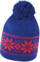 Muts Fair Isle knitted Royal Red