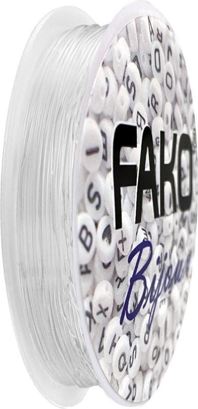 Fako Bijoux® - Elastisch Nylon Draad - Sieraden Maken - 0.4mm - 24 Meter - Transparant