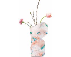Tiny Miracles - Duurzame Design Vaas - Paper Vase Cover - Pink Fish - Large