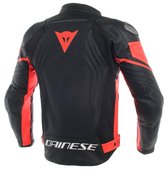 Dainese Racing 3 Leather Jacket Black Black Fluo Red 54