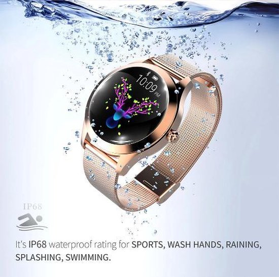 Smartwatch Dames Rosé Goud - iOS en Android - Smartwatches HD Touchscreen - Techrie - Techrie