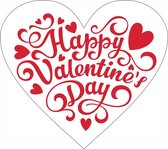 Wensetiket - Sluitzegel - Happy valentine's day etiketten - Valentijn hart stickers - 40 mm - 40 st