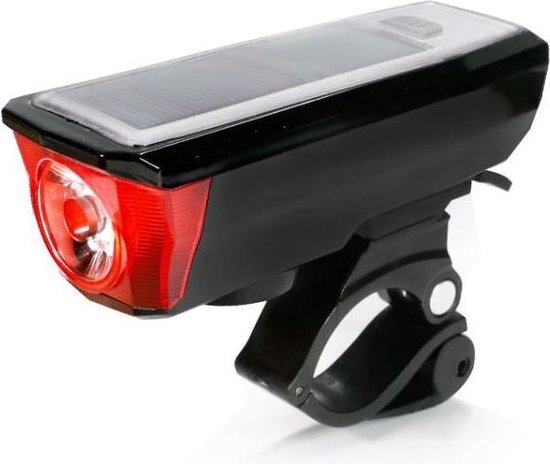 Zonne-energie Fietslamp - Solar Fietsverlichting - Inclusief Fietsbel - USB  oplaadbaar | bol.com
