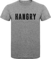 T-Shirt - Casual T-Shirt - Fun T-Shirt - Fun Tekst - Lifestyle T-Shirt - Food - Mood - Hangry - S.Grey - M