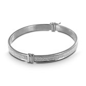 Silventi 910471992 Zilveren Armband - Met Glitters - Veiligheidsachtje - 18 cm - Zilver