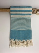 Hamamdoek | Hera | Aqua | 100 x 180 CM | Strand | Sauna / Wellness | Vakantie | Thuis