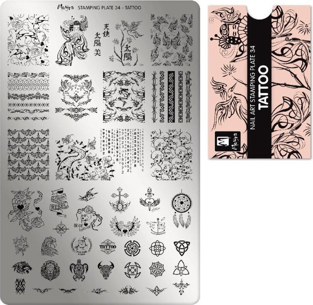 Goedkoopste Moyra Stamping Plate 34 Tattoo
