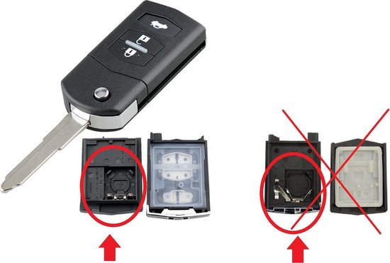 Autosleutel 3 knoppen klapsleutel voor Mazda / Mazda / Mazda 2 /... | bol.com