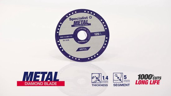 Rondsel Toeschouwer lekkage Diamant-doorslijpschijf voor metaal 125 mm x 1,4mm | bol.com