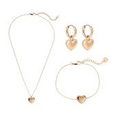 Hart Juwelen Set - 14 K Vergulde - Dames Sieraden