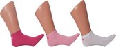 Fila Invis Plain Enkelsokken - 3 pack - roze/donkerroze/wit- maat 35/38 - 3x 3pack - 9 stuks