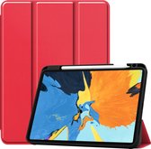 Hoes Geschikt voor iPad Pro 2020 (11 inch) Hoes Luxe Hoesje Case Met Uitsparing Geschikt voor Apple Pencil - Hoesje Geschikt voor iPad Pro 11 inch (2020) Hoes Cover - Rood